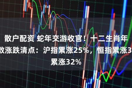 散户配资 蛇年交游收官！十二生肖年指数涨跌清点：沪指累涨25%，恒指累涨32%