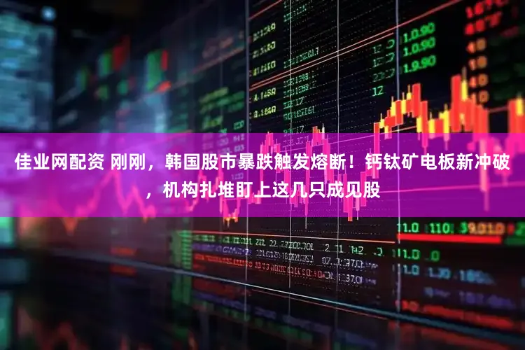 佳业网配资 刚刚，韩国股市暴跌触发熔断！钙钛矿电板新冲破，机构扎堆盯上这几只成见股