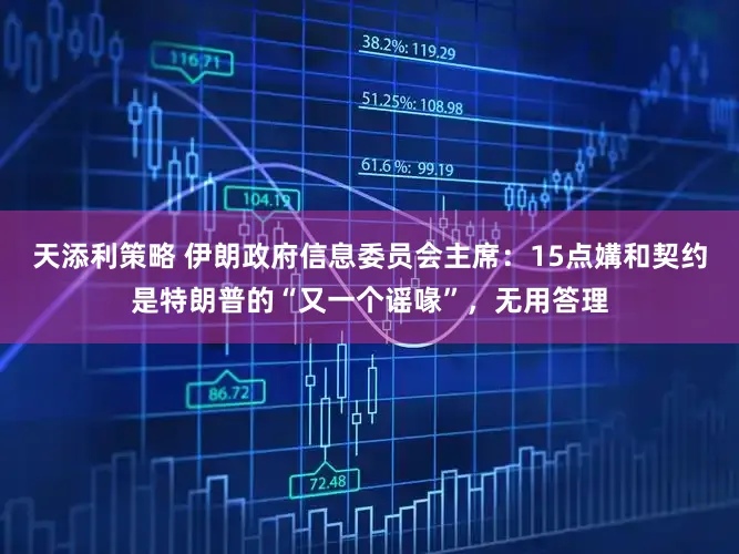 天添利策略 伊朗政府信息委员会主席：15点媾和契约是特朗普的“又一个谣喙”，无用答理