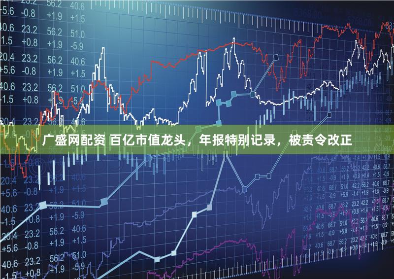 广盛网配资 百亿市值龙头，年报特别记录，被责令改正
